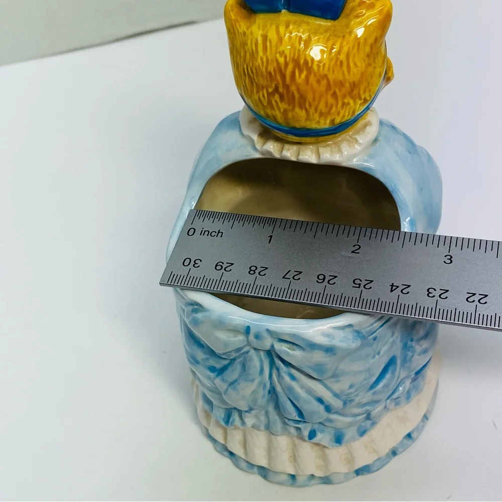 Otagiri Vintage Cat holding Teapot Utensil Holder Vase Planter EK Brownd Japan